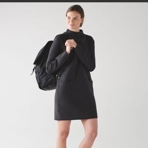 Lululemon CITY BOUND DRESS Sz 8 Heathered Black